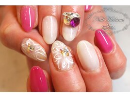 ふちどりフラワーネイル