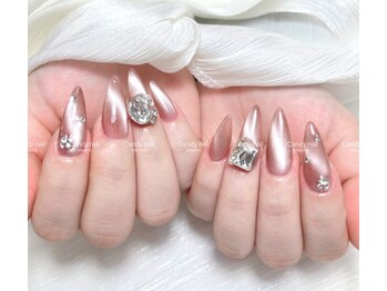 キャンディーネイル(candy nail)の写真/【チップ長さだし】で叶える持ち込みデザイン♪*カラー&SNSパーツ大量！やり放題◆ワンホン韓国ネイルOK