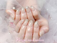 エンジェルネイルサロン(Angel nail salon)/くすみカラーにラメ