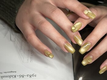 アース コアフュールボーテ 高岡店(EARTH coiffure beaute)/マグネットネイル×パーツ