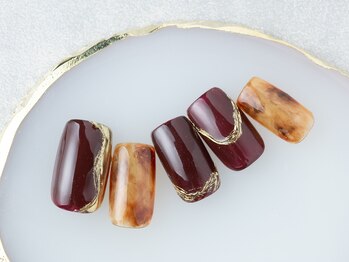 季節限定秋ネイル