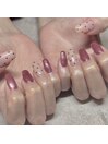 シンプルハートネイル