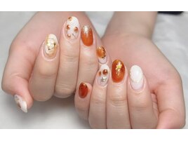 琥珀ニュアンスネイル