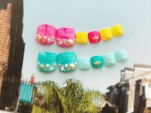 ネイルサロン ブリオン(Nail Salon Bullion)/サマーカラーマーブルネイル