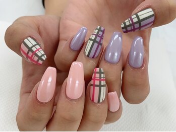 ディーネイル 天王寺(D-nail)/(松崎)バーバリー風チェック