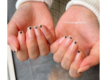 プルースラウンジ トウキョウ(Plus Lounge TOKYO)/ちゅるんワンカラー黒ホロハート