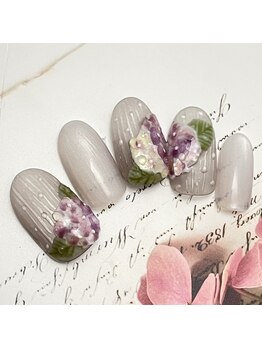 ラ カゼッタ(La casetta)/紫陽花マグネットネイル