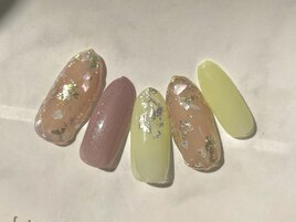 爽やかシェルネイル