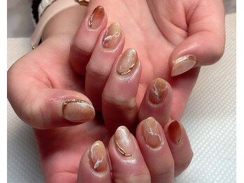 アイラッシュアンドネイル ブルーミン(Bloomin)/大理石ネイル