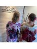 【夏限定♪】浴衣着付け+ヘアセット　￥7700→￥5500