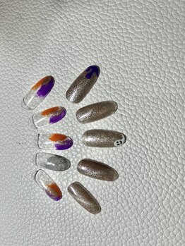 ホワイト(WHITE)/ハロウィンネイル