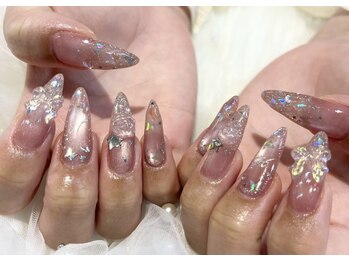 シエル(Ciel)の写真/キラキラ/大人上品も得意★【大人気ジェルチップ長さ出し フリーアート(シンプル)￥12800】オフずっと無料!!