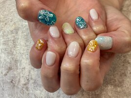 シロップカラー海ネイル