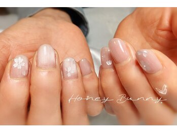 ハニーバニー(HoneyBunny)/マグネットの桜ネイル