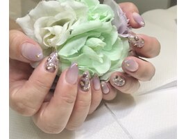春パープルとおしゃれヒョウ柄