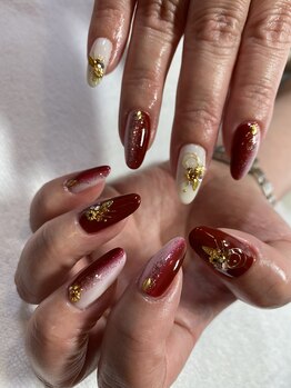 ロータス Lotus/お正月リースネイル