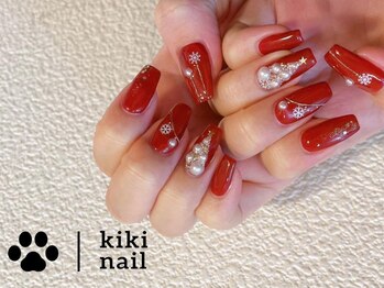 キキネイル 二子玉川(kikinail)/クリスマスデザイン/ボルドー