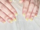 きらきらバターイエローネイル
