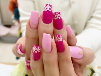 プルミエ ネイル(Premier Nail)/ホロのお花フレンチ☆彡