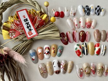 ロータス Lotus/お正月ネイル