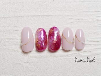 ナナネイル(Nana.Nail)/ニュアンス天然石風ネイル