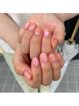 ミントリーフ バイ リート(Mint leaf by Reat)/ピンクオーロラネイル