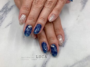 ネイルアトリエルカ(nail atelier LUCA)/W-893 秋色ニュアンスネイル