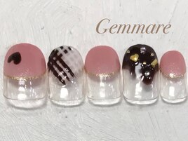 チョコレートフレンチネイル