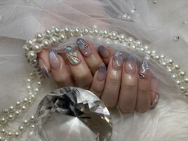 【Miyu】ブルーマグネットネイル