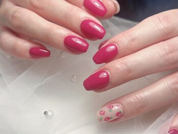 ジョアネイル(JOA Nail)/シンプルコース/バラ/ピンク