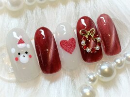 もこもこクリスマスネイル