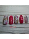 フラワーネイル6500円