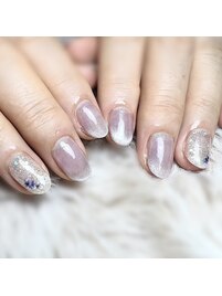 マグネット×ラメ