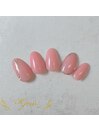 シンプルピンクネイル