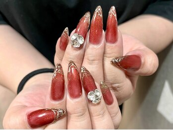 プロテア(protea)の写真/長さだしワンカラー¥8800★美フォルム形成にこだわり有!細く美しく見える指先に◇コンプレックスの解消も◎