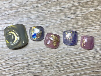 ネイルサロンアンドスクール ミュー(Nail Salon & school mieux)/《FOOTの季節♪》ニュアンス