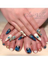 ネイルサロンクリアヴィラ(nail salon clear villa)/ハンド&フットお揃いデザイン
