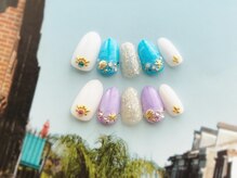 ネイルサロン ブリオン(Nail Salon Bullion)/サマーカラーマーブルネイル