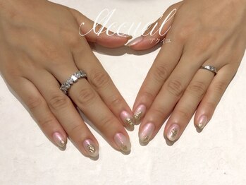 アクイユ 銀座店(ACCUEIL)/ニュアンスミラーネイル