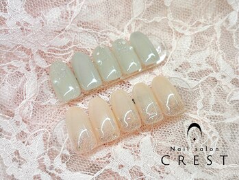 クレスト 奈良店(CREST)の写真/【近鉄奈良駅徒歩1分◎】豊富な店内サンプルから選べる上品シンプルデザインネイルをご提案♪¥6250→¥4550