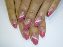 ネイル サロン ピュア ホワイト(Nail Salon Pure White)/【Pure White】斜めフレンチ