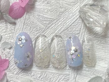ネイルサロン ロゼプリュム/紫陽花ネイル