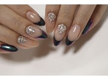 ネイルサロン ネイルシー(NaiL.C)/ミラーフレンチ＋パーツ