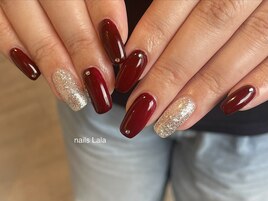 ボルドー× シルバー