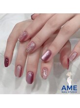 アメネイルスタジオ 小山店(AME NAIL STUDIO)/ワンカラー/マグネット/ラメグラ