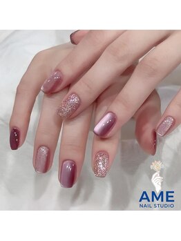 アメネイルスタジオ 小山店(AME NAIL STUDIO)/ワンカラー/マグネット/ラメグラ