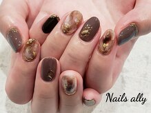 ネイルズアリー 立川店(Nails ally)/ニュアンス×ブラウン×秋ネイル