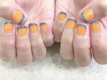 プライズアイリス アイラッシュ 池袋東口店(prize Iris eyelash)/夏色☆ラメフレンチネイル 