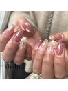 ぷっくりフラワーネイル