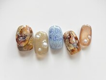 シエール 池袋東口店(ciere)/手書きフラワーネイル